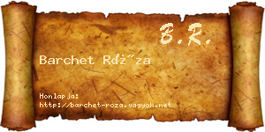 Barchet Róza névjegykártya
